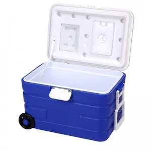 KY501 40L Outdoor Handle Sports Flooring Picnic Ice Chest Cooler Box With Wheel