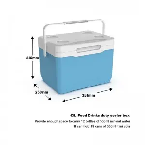 KOOLYOUNG  New Arrival 13L custom-made logo pp insulin small capacity portable commercial cooler box with hard handle for camping travel